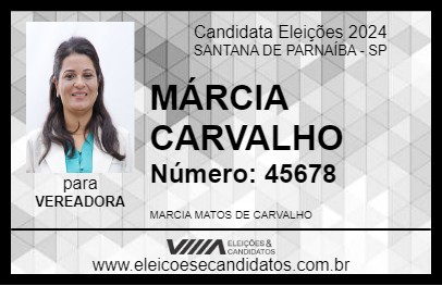 Candidato MÁRCIA CARVALHO 2024 - SANTANA DE PARNAÍBA - Eleições