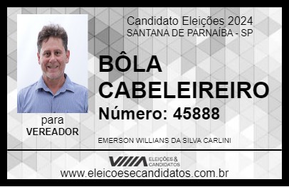 Candidato BÔLA CABELEIREIRO 2024 - SANTANA DE PARNAÍBA - Eleições