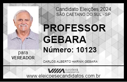 Candidato PROF. GEBARA 2024 - SÃO CAETANO DO SUL - Eleições