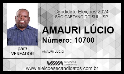 Candidato AMAURI LÚCIO 2024 - SÃO CAETANO DO SUL - Eleições