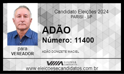 Candidato ADÃO 2024 - PARISI - Eleições