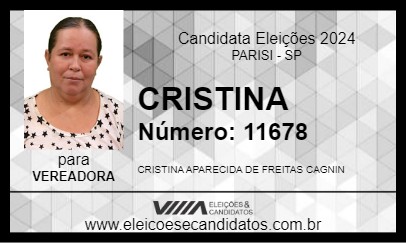 Candidato CRISTINA 2024 - PARISI - Eleições