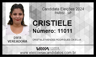 Candidato CRISTIELE 2024 - PARISI - Eleições