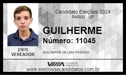 Candidato GUILHERME 2024 - PARISI - Eleições