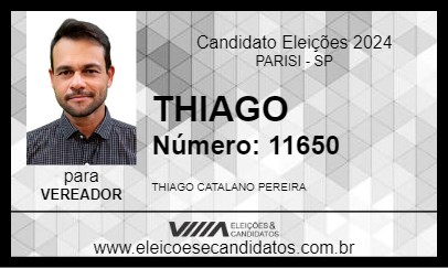 Candidato THIAGO 2024 - PARISI - Eleições