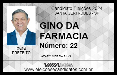 Candidato GINO DA FARMACIA 2024 - SANTA GERTRUDES - Eleições