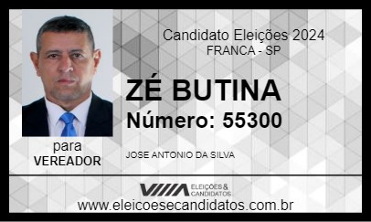 Candidato ZÉ BUTINA 2024 - FRANCA - Eleições