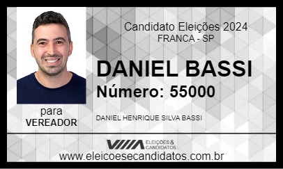 Candidato DANIEL BASSI 2024 - FRANCA - Eleições