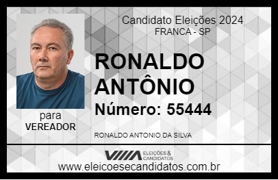 Candidato RONALDO ANTÔNIO 2024 - FRANCA - Eleições