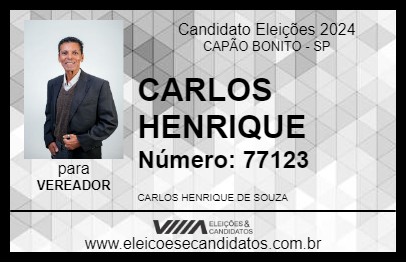 Candidato CARLOS HENRIQUE 2024 - CAPÃO BONITO - Eleições