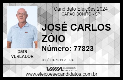 Candidato JOSÉ CARLOS ZÓIO 2024 - CAPÃO BONITO - Eleições