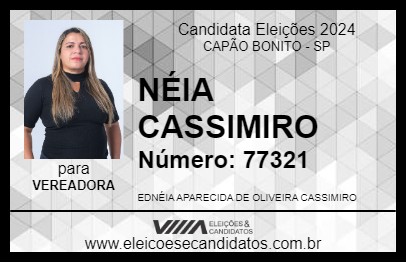 Candidato NÉIA CASSIMIRO 2024 - CAPÃO BONITO - Eleições