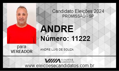 Candidato ANDRE  2024 - PROMISSÃO - Eleições