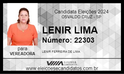 Candidato LENIR LIMA 2024 - OSVALDO CRUZ - Eleições