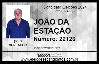 Candidato JOÃO DA ESTAÇÃO 2024 - ROSEIRA - Eleições