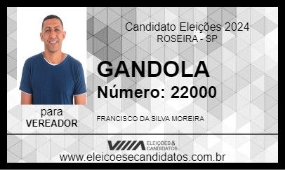 Candidato GANDOLA 2024 - ROSEIRA - Eleições