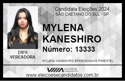 Candidato MYLENA KANESHIRO 2024 - SÃO CAETANO DO SUL - Eleições