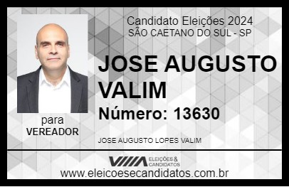 Candidato JOSE AUGUSTO VALIM 2024 - SÃO CAETANO DO SUL - Eleições