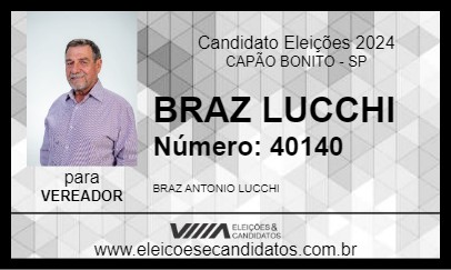 Candidato BRAZ LUCCHI 2024 - CAPÃO BONITO - Eleições