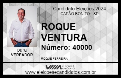 Candidato ROQUE VENTURA 2024 - CAPÃO BONITO - Eleições