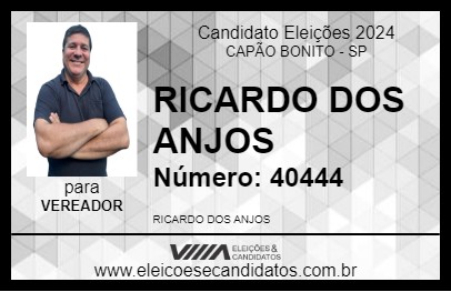 Candidato RICARDO DOS ANJOS 2024 - CAPÃO BONITO - Eleições