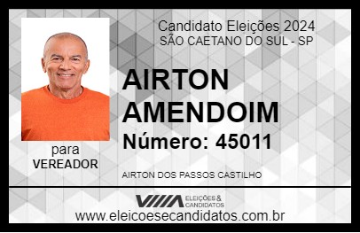 Candidato AIRTON AMENDOIM 2024 - SÃO CAETANO DO SUL - Eleições