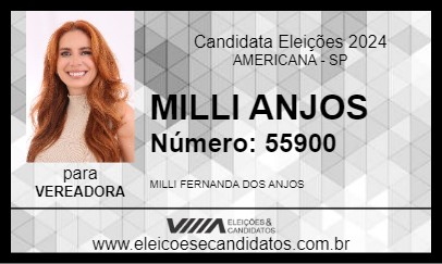 Candidato MILI ANJOS 2024 - AMERICANA - Eleições