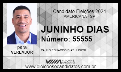 Candidato JUNINHO DIAS 2024 - AMERICANA - Eleições