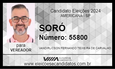 Candidato SORÓ 2024 - AMERICANA - Eleições