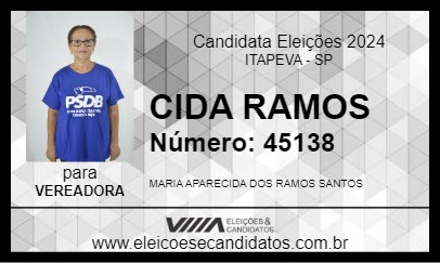 Candidato CIDA RAMOS 2024 - ITAPEVA - Eleições