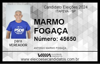 Candidato MARMO FOGAÇA 2024 - ITAPEVA - Eleições