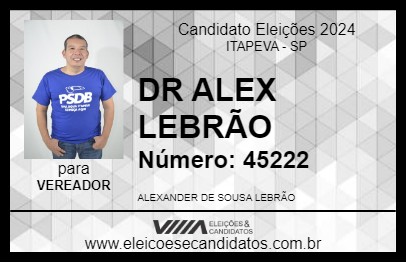 Candidato DR ALEX LEBRÃO 2024 - ITAPEVA - Eleições