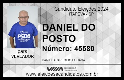 Candidato DANIEL DO POSTO 2024 - ITAPEVA - Eleições