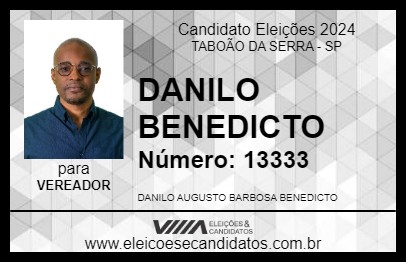 Candidato DANILO BENEDICTO 2024 - TABOÃO DA SERRA - Eleições