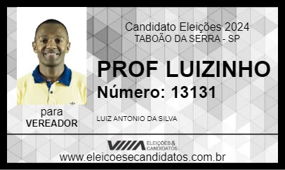 Candidato PROF LUIZINHO 2024 - TABOÃO DA SERRA - Eleições