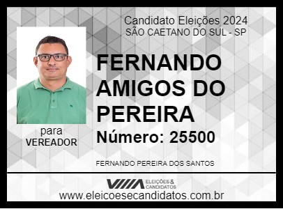 Candidato FERNANDO AMIGOS DO PEREIRA 2024 - SÃO CAETANO DO SUL - Eleições