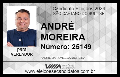 Candidato ANDRÉ MOREIRA 2024 - SÃO CAETANO DO SUL - Eleições