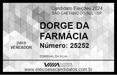 Candidato DORGE DA FARMÁCIA 2024 - SÃO CAETANO DO SUL - Eleições