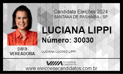 Candidato LUCIANA LIPPI 2024 - SANTANA DE PARNAÍBA - Eleições