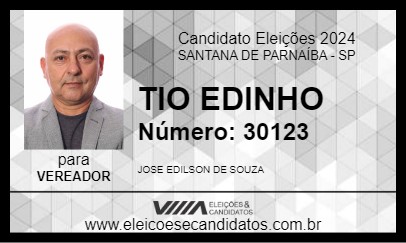 Candidato TIO EDINHO 2024 - SANTANA DE PARNAÍBA - Eleições