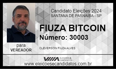 Candidato FIUZA BITCOIN 2024 - SANTANA DE PARNAÍBA - Eleições