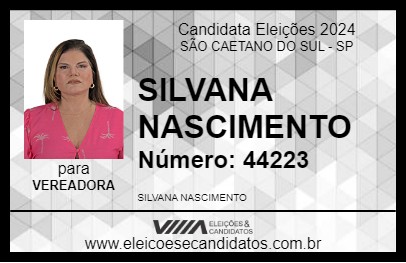 Candidato SILVANA NASCIMENTO 2024 - SÃO CAETANO DO SUL - Eleições