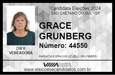 Candidato GRACE GRUNBERG 2024 - SÃO CAETANO DO SUL - Eleições