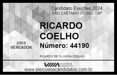 Candidato RICARDO COELHO 2024 - SÃO CAETANO DO SUL - Eleições