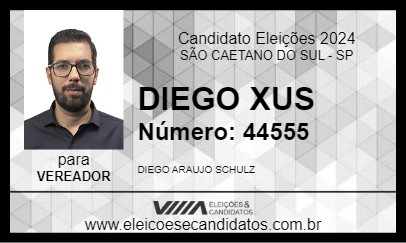 Candidato DIEGO XUS 2024 - SÃO CAETANO DO SUL - Eleições