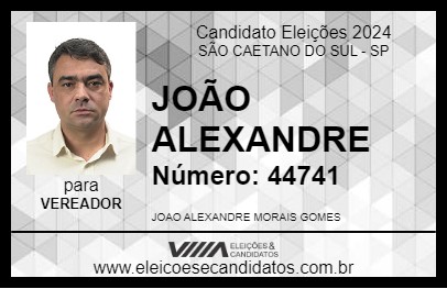 Candidato JOÃO ALEXANDRE 2024 - SÃO CAETANO DO SUL - Eleições