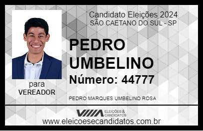 Candidato PEDRO UMBELINO 2024 - SÃO CAETANO DO SUL - Eleições