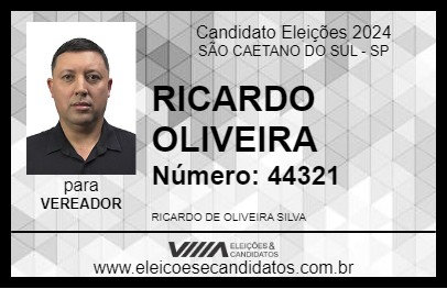 Candidato RICARDO OLIVEIRA 2024 - SÃO CAETANO DO SUL - Eleições