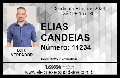 Candidato ELIAS CANDEIAS 2024 - SÃO PEDRO - Eleições