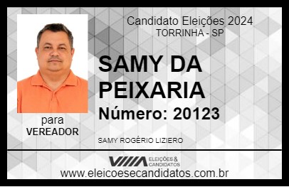 Candidato SAMY DA PEIXARIA 2024 - TORRINHA - Eleições